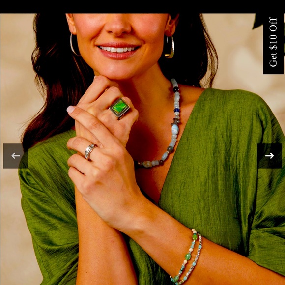 Silpada Delightful Moment Bracelet, Silver and Turquoise Beaded Bracelet - Picture 5 of 7